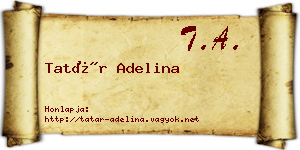 Tatár Adelina névjegykártya